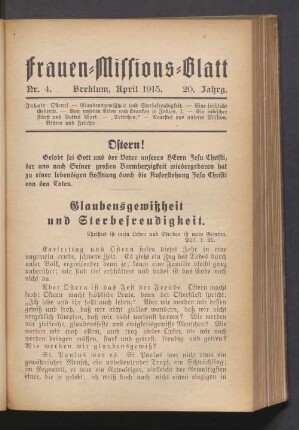 Nr. 4. April 1915