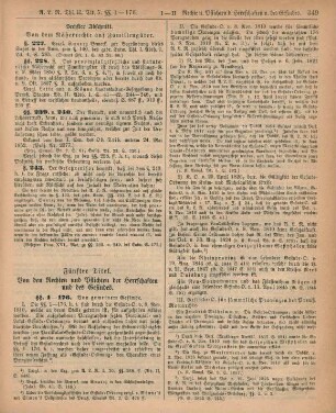 Fünfter Titel. Von den Rechten und Pflichten der Herrschaften und des Gesindes.