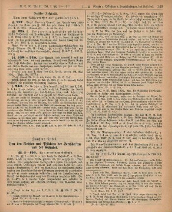 Fünfter Titel. Von den Rechten und Pflichten der Herrschaften und des Gesindes.