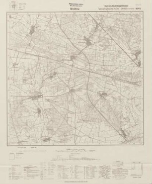 4048 Waldow, Topographische Karte 1:25000 (4cm - Karte)