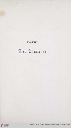 V-VIII. Vier Traureden