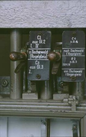 Gäubahn Stuttgart-West Stellwerk Swf Hebelbank Fahrstraßenhebel Ri Stuttgart Vaihingen
