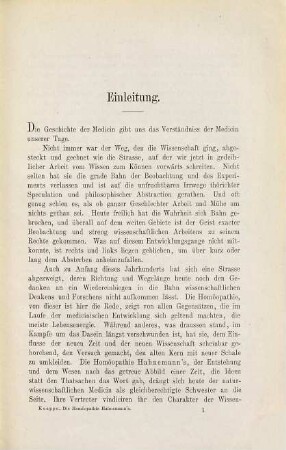 Die Homoeopathie Hahnemann's und die der Neuzeit : Eine vergleichende Studie