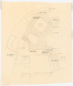 Grünflächen an der Otto-Suhr-Siedlung, Berlin-Kreuzberg: Kinderspielplatz: Lageplan mit Pflanzplan
