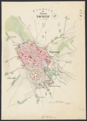 Croquis der Festung Tournay