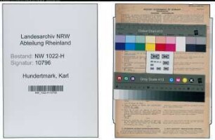 Entnazifizierung Karl Hundertmark , geb. 04.04.1922 (Mechaniker)
