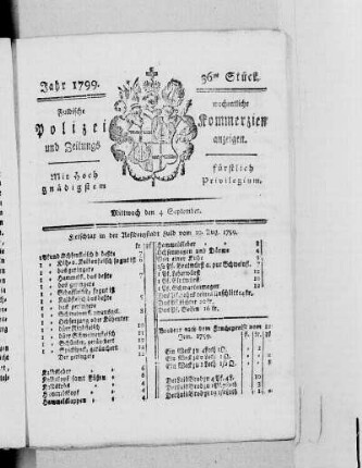 36tes Stück, Ausgabe vom 4. September 1799