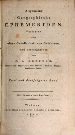 Allgemeine geographische Ephemeriden. 32, 32. 1810