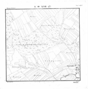 Kartenblatt SO XLVII 47 Stand 1825 ca.