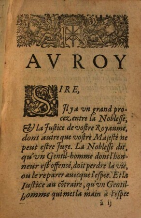 Le vray et ancien usage des duels
