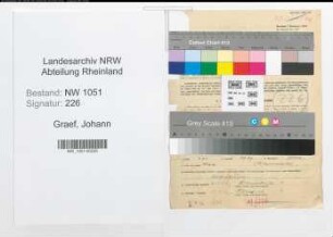 Entnazifizierung Johann Graef , geb. 18.04.1903 (Verwaltungsbeamter)
