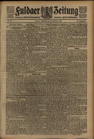 Zweite Ausgabe vom Mittwoch, den 11. November 1908.