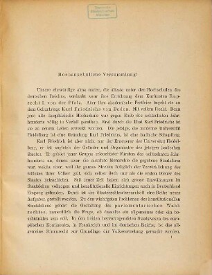 Über die Entstehung und Ausbildung des allgemeinen Stimmrechts : akademische Rede zur Feier des Geburtsfestes des höchstseligen Grossherzogs Karl Friedrich am 22. November 1897 bei dem Vortrage des Jahresberichtes und der Verkündigung der akademischen Preise