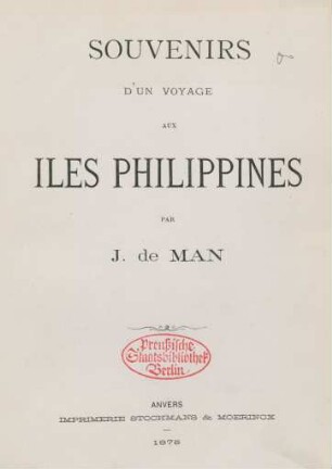 Souvenirs d'un voyage aux Îles Philippines