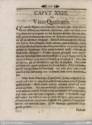 Caput XXIII. De Vitio Qualitatis