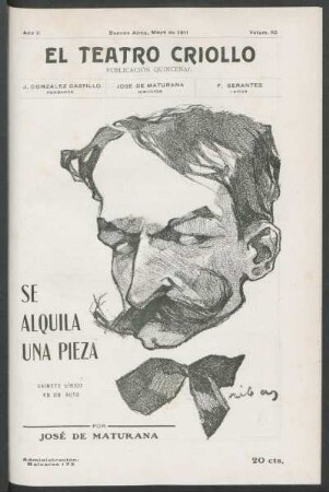 1911001000: Se alquila una pieza : sainete lírico en un acto
