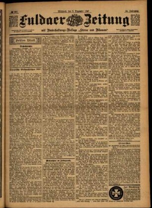Dritte Ausgabe vom Mittwoch, den 08. Dezember 1897.