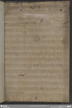 Despina Simona e Trespolo. Excerpts - Mus.2455-F-14,1 : V (3), vl, bc; MenR 144