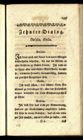 Zehnter Dialog. Rosalia. Stella.