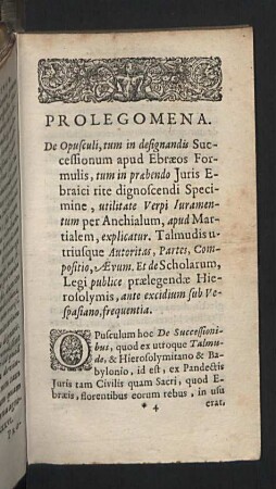 Prolegomena.