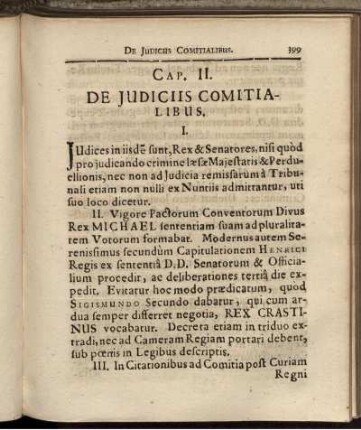 Cap. II. De Iudiciis Comitialibus