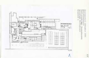 Kunsthochschule, Berlin-Charlottenburg (Diplomarbeit bei Willy Kreuer): Grundriss - 3.90 bis - 1.70, 1:200