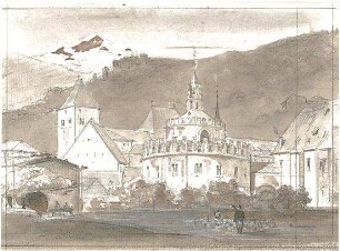 Lange, Ludwig; Reiseskizzen - Castell (Perspektive