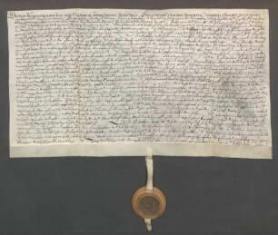 Johann Scherer, Schultheiß, und genannte Mitglieder des Gerichts zu Zeutern beurkunden eine Gültverschreibung des Hans Zerhammer und seiner Ehefrau Katharina über 15 Gulden gegenüber Wilhelm Rehm, Generalkollektor des Bistums Speyer.