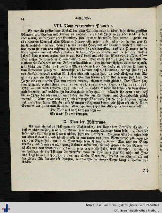 IX. Von der Witterung.