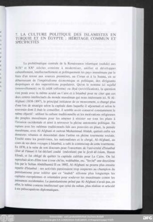 7. La Culture Politique Des Islamistes En Turquie Et En Égypte : Héritage Commun Et Spécificités