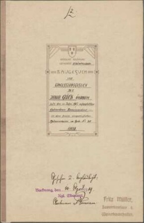 Dietrich, Gustav, Schreiner Anbau für Backofen