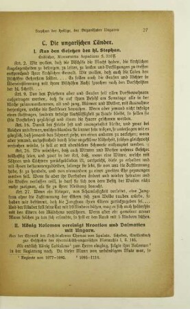 C. Die ungarischen Länder