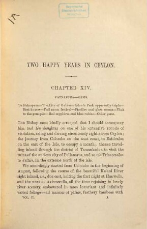 Two happy years in Ceylon : In 2 volumes, 2