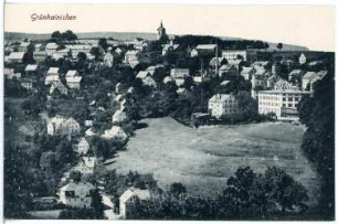 Grünhainichen. Blick auf Grünhainichen