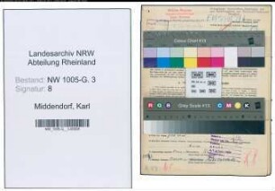 Entnazifizierung Karl Middendorf , geb. 14.01.1899 (Technischer Angestellter)
