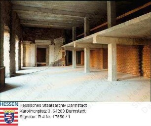 Darmstadt, Ausbau des ehemaligen Mollertheaters zum Haus der Geschichte / Lesesaal, 2 Innenaufnahmen