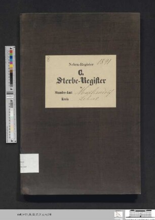 Sterberegister Markendorf 1891