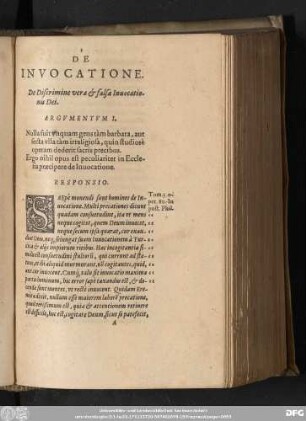 De Discrimine verae & falsae Invocationis Dei.