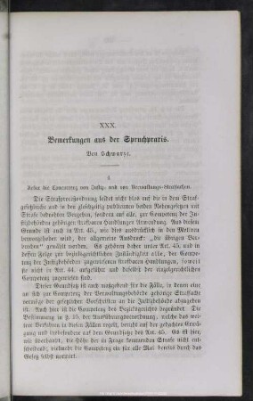 XXX. Bemerkungen aus der Spruchpraxis