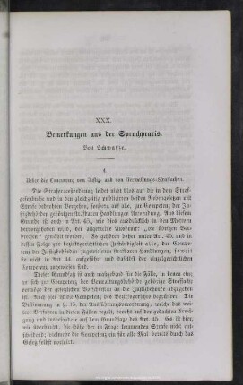 XXX. Bemerkungen aus der Spruchpraxis