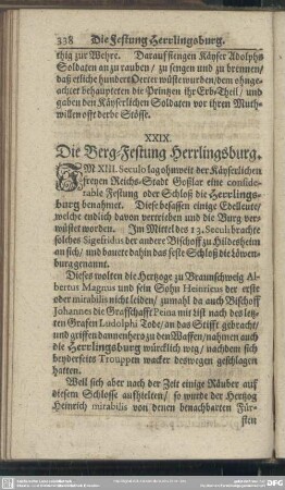 XXIX. Die Berg-Festung Herrlingsburg