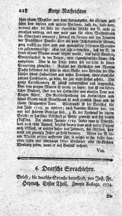 6. Deutsche Sprachlehre.