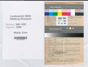 Entnazifizierung Erich Wojcik, geb. 16.09.1910 (Beamter)