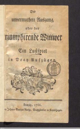 Die Colonie : Ein Lustspiel in drey Aufzügen