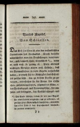 Viertes Kapitel. Vom Schliessen