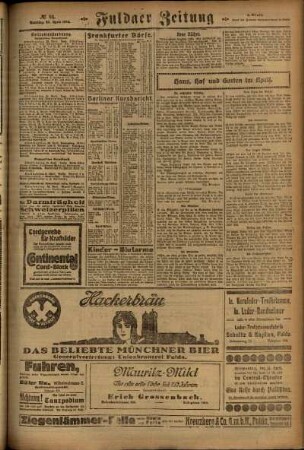 Vierte Ausgabe vom Sonntag, den 20. April 1924.