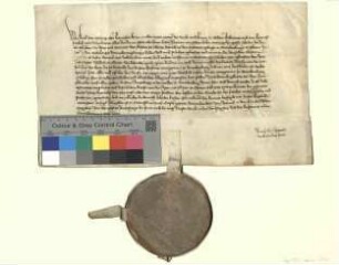 Kaiser Karl [IV.] befreit das Kloster Chorin auf die Dauer von 6 Jahren von der Bede.