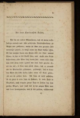 An den Curieusen Leser