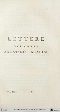 Lettere del Conte Agostino Paradisi