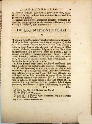 Diss. chym. med. inaug. de ferro